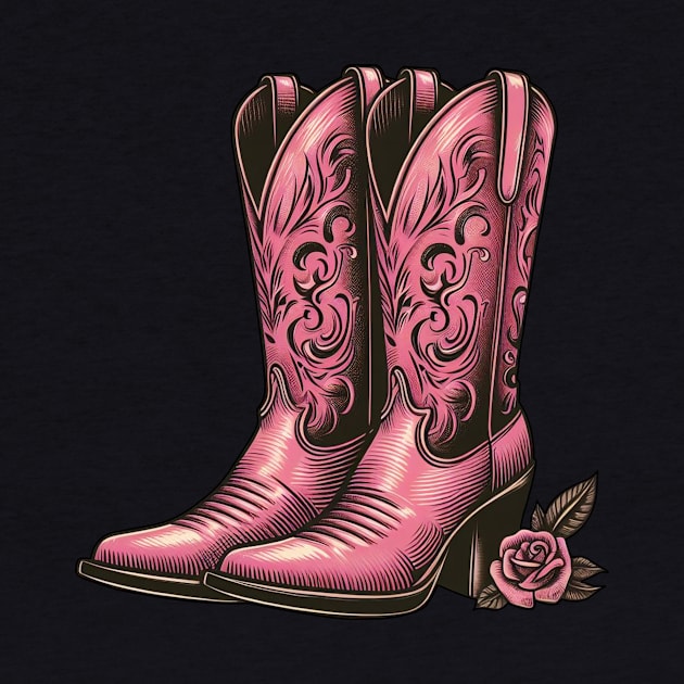 Pink cowboy boots by PinScher